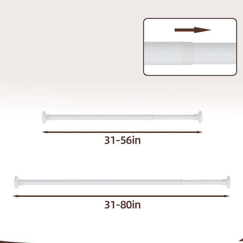 3156'' White Adjustable Spring Shower Curtain Rods Bed Bath & Beyond