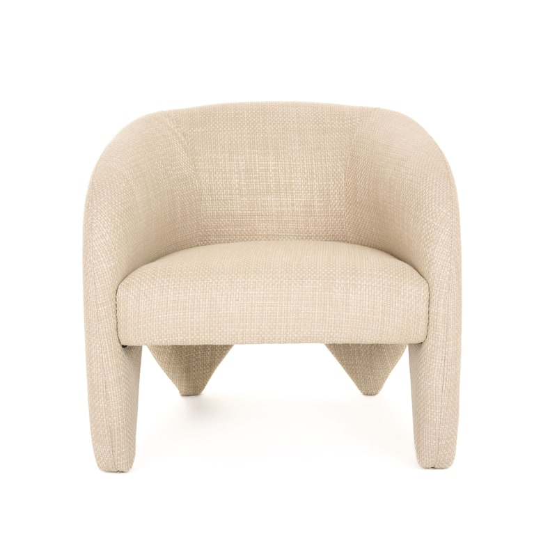 Modrest Halton Modern Beige Fabric Accent Chair