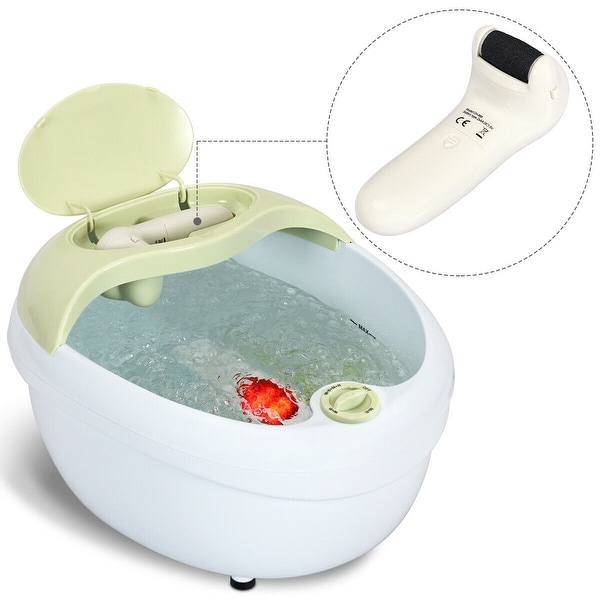 Foot Spa Bath Massager Bubble Vibration Red Light Rollers with Callous - See Description