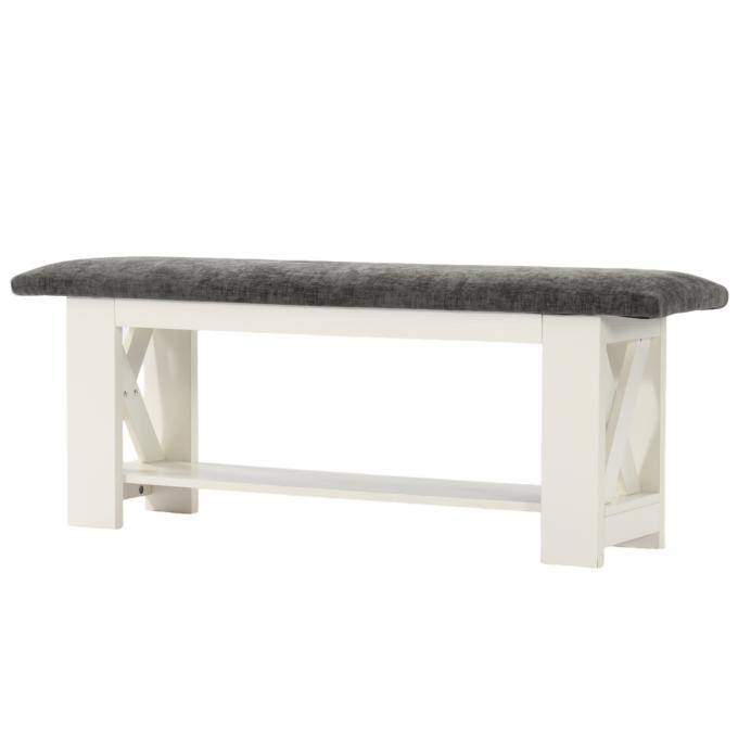 47.24" Entryway Shoe Storage Bench,End of Bed Bench with Cushion