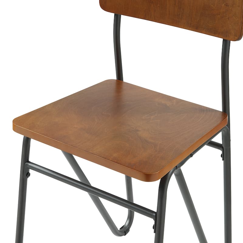 Azalea Park Wood & Metal Side Dining Chair with Hairpin Legs - 16.46 W x 18.5 D x 32.84 H"