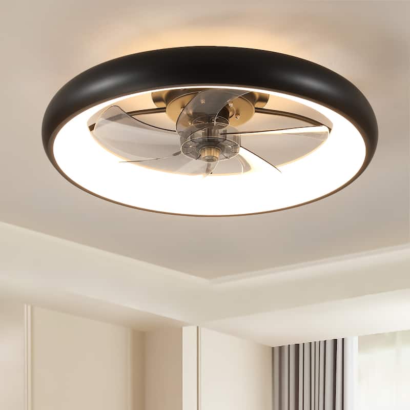 Ceiling Fan with Lights Dimmable LED Modern Ceiling Fan With Light - Black White