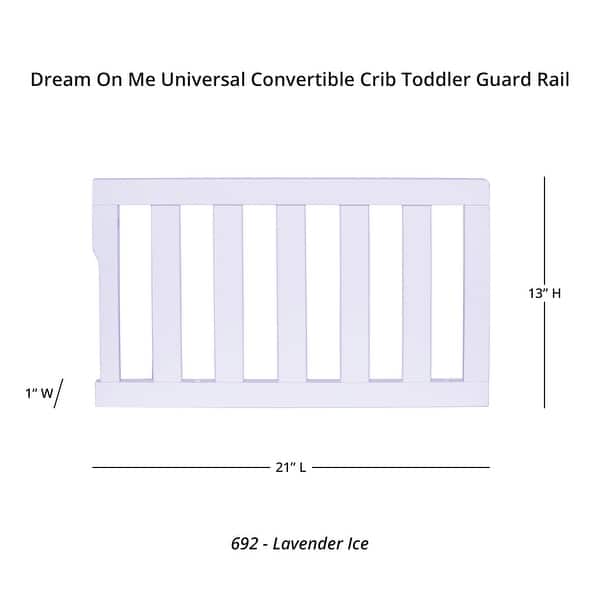 dimension image slide 0 of 9, Dream On Me Convertible Crib Toddler Guard Rail