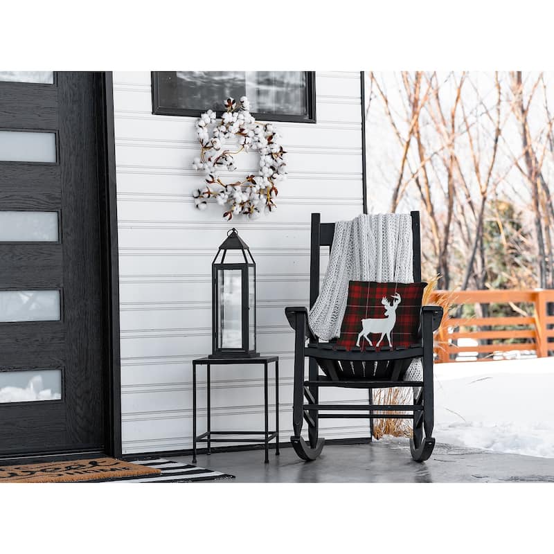 Tartan Reindeer Accent Pillow