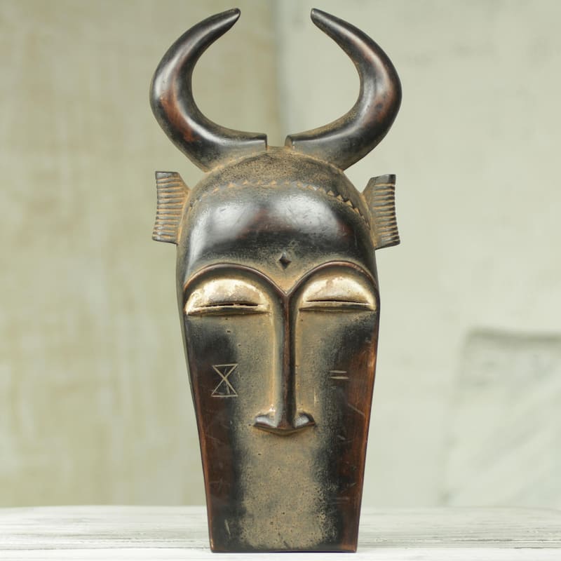 Novica Handmade Bemba Healer African Wood Mask