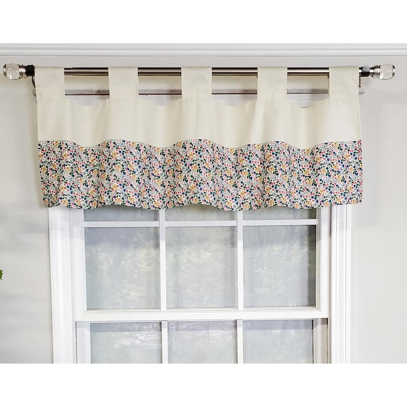RLF Home Petite flower Tab Valance