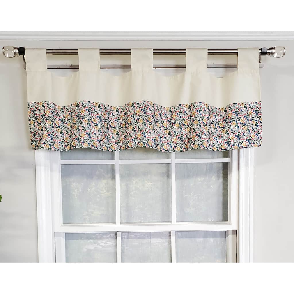 RLF Home Petite flower Tab Valance