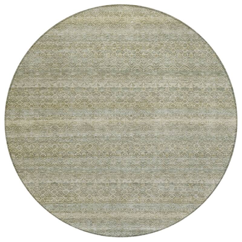 HomeRoots Striped Transitional Rectangle Outdoor Rug