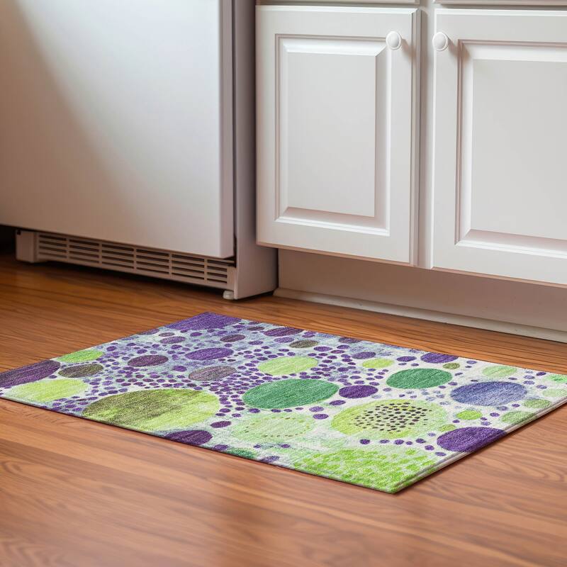 Premium Washable Super Soft Mayfield Rug - Purple - 1'8" x 2'6"