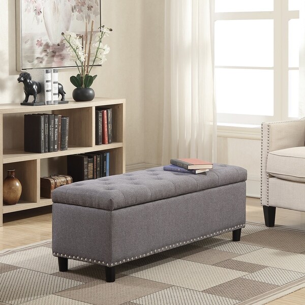 Shop Belleze 48" Rectangular Faux Leather Linen Storage