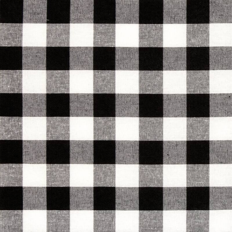 Buffalo Check Rod Pocket Door Panel and Tieback