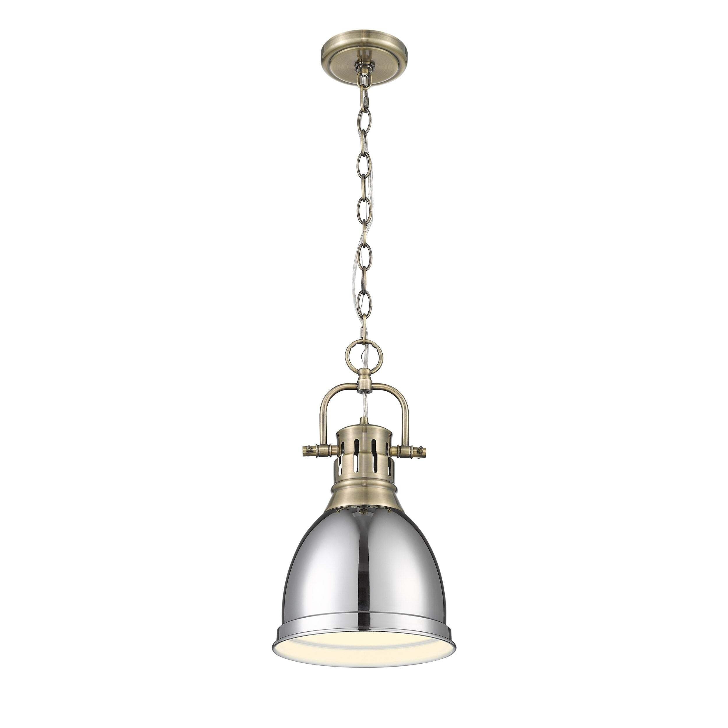 Golden Lighting Duncan 1-Light Chain Pendant - 9"