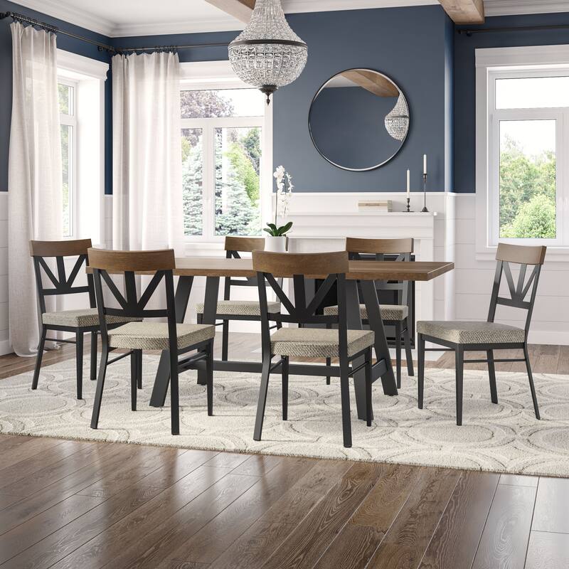 Amisco Otello 40" x 72" Solid Wood Dining Table
