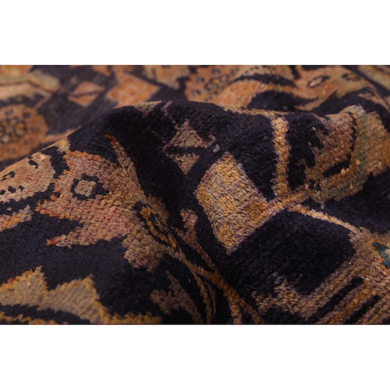 ECARPETGALLERY Hand-knotted Anadol Vintage Navy Wool Rug - 3'7 x 8'11