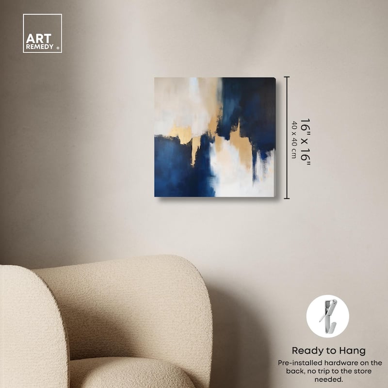Indigo Aurelian Canvas by Art Remedy, Gallery Wrapped