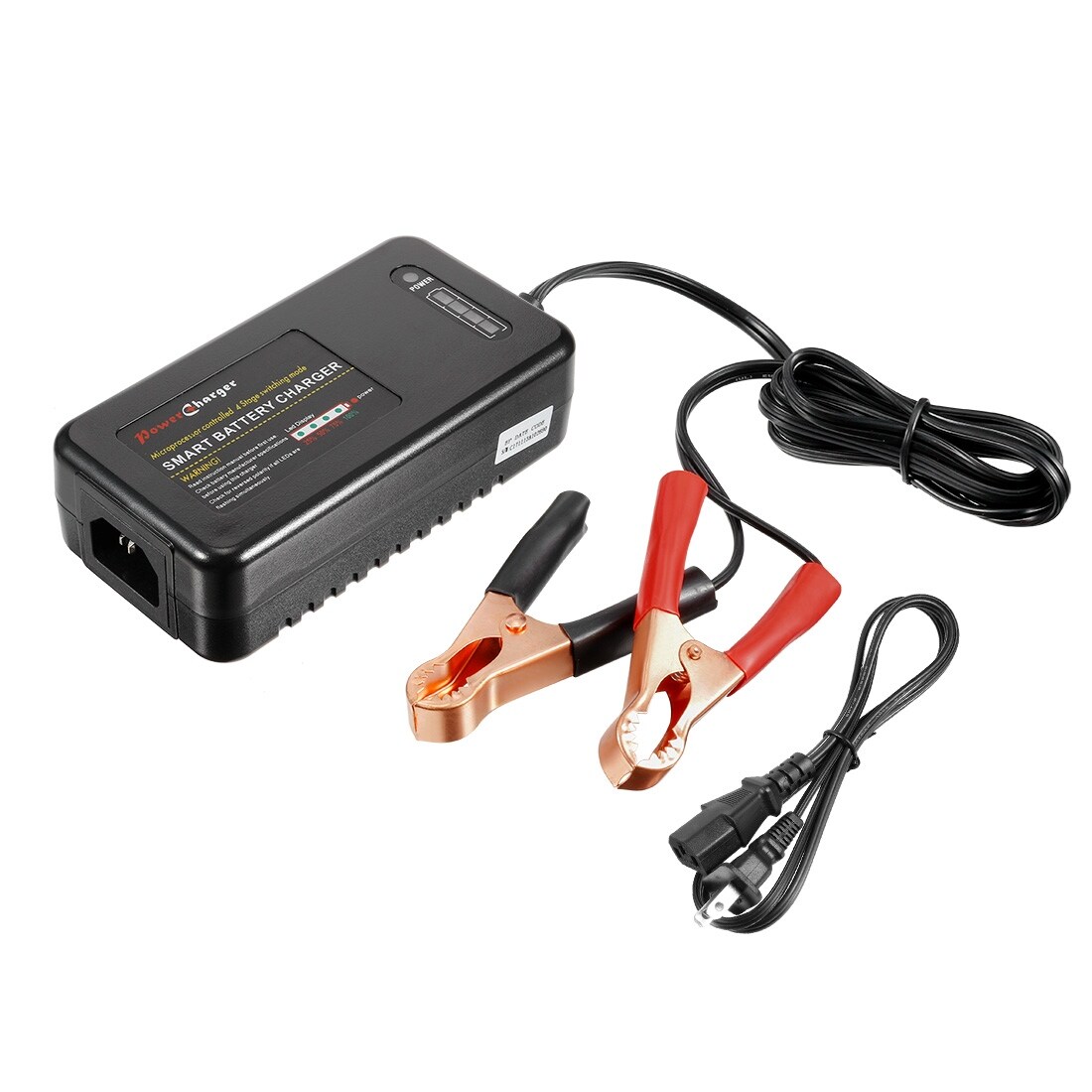 Shop 12v 4 0a Smart Battery Charger 4 Stage With 2 Pin Us Plug For Vrla Battery 12v 4a On Sale Overstock 28848121