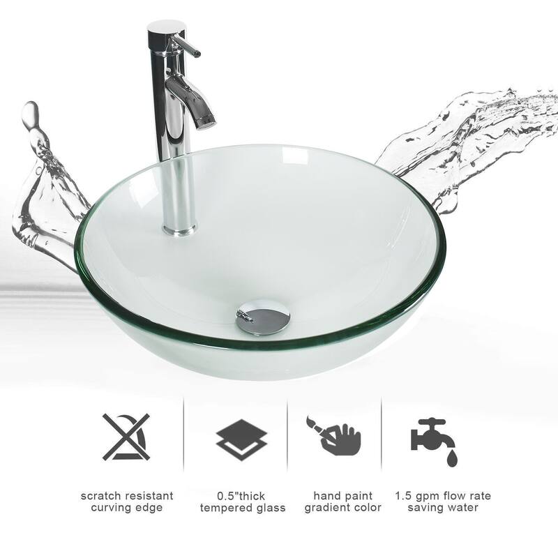 48" Bathroom Vanity Set Organizer Top Vessel Sink W/ Faucet Drain Cabinet Combo