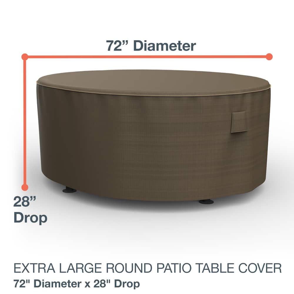 Budge StormBlock™ Hillside Black and Tan Round Patio Table Cover