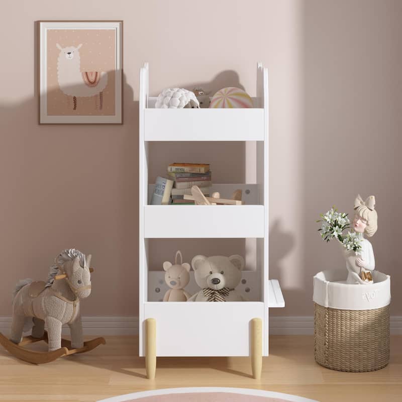 Kids Bookshelf with Chalkboard Side