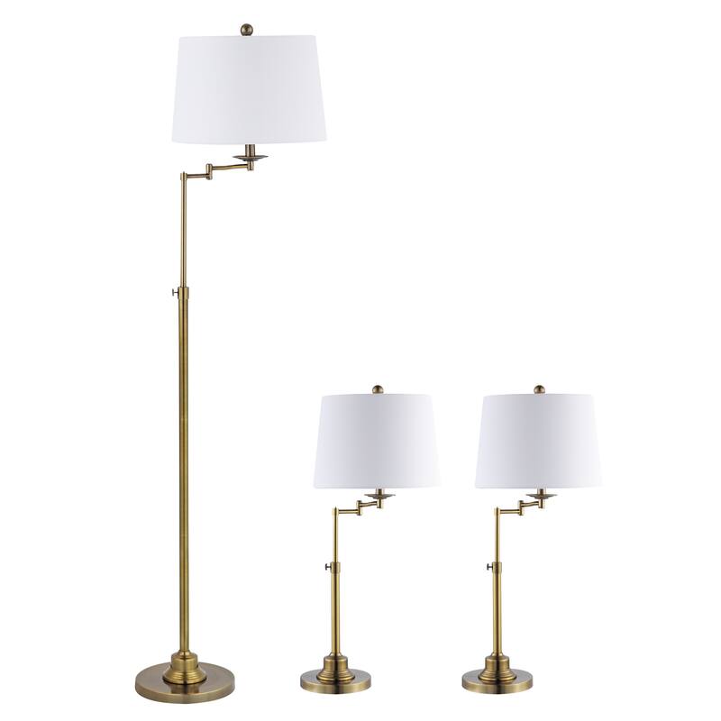SAFAVIEH Lighting Nadia Floor And Table Lamp Set (Set of 3)