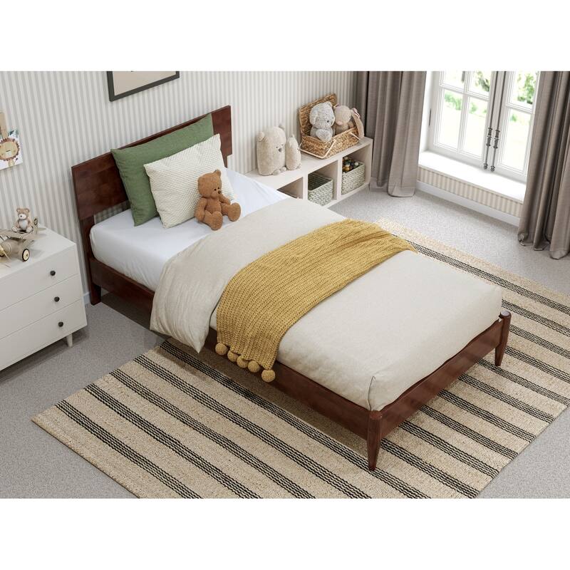 Aria Solid Wood Modern Low Profile Platform Bed