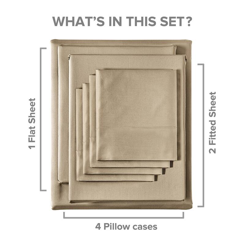 CGK Linens 6 Piece Extra Deep Pocket Microfiber Hotel Luxury Bed Sheets Set