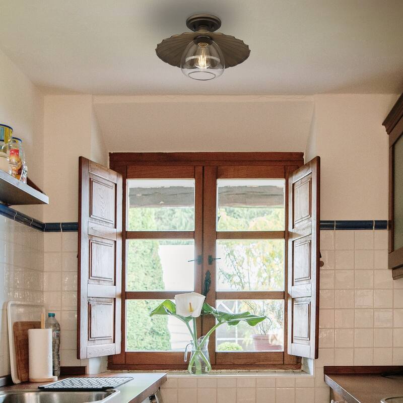 Clemence Flush Mount - Dark Rust