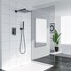 preview thumbnail 11 of 10, Lordear 12 Inches Shower System Wall Mounted Rainfall Shower Head System Rough-In Valve Body and Trim Included Black