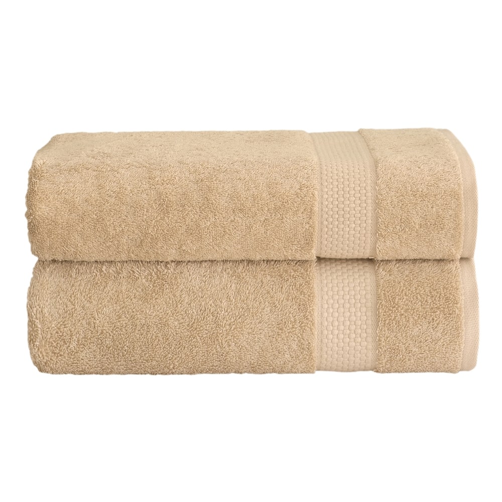 Authentic Hotel and Spa 100% Aeagean Long Staple Turkish Cotton STARLIGHT Terry Bath Towels (Set of 2)