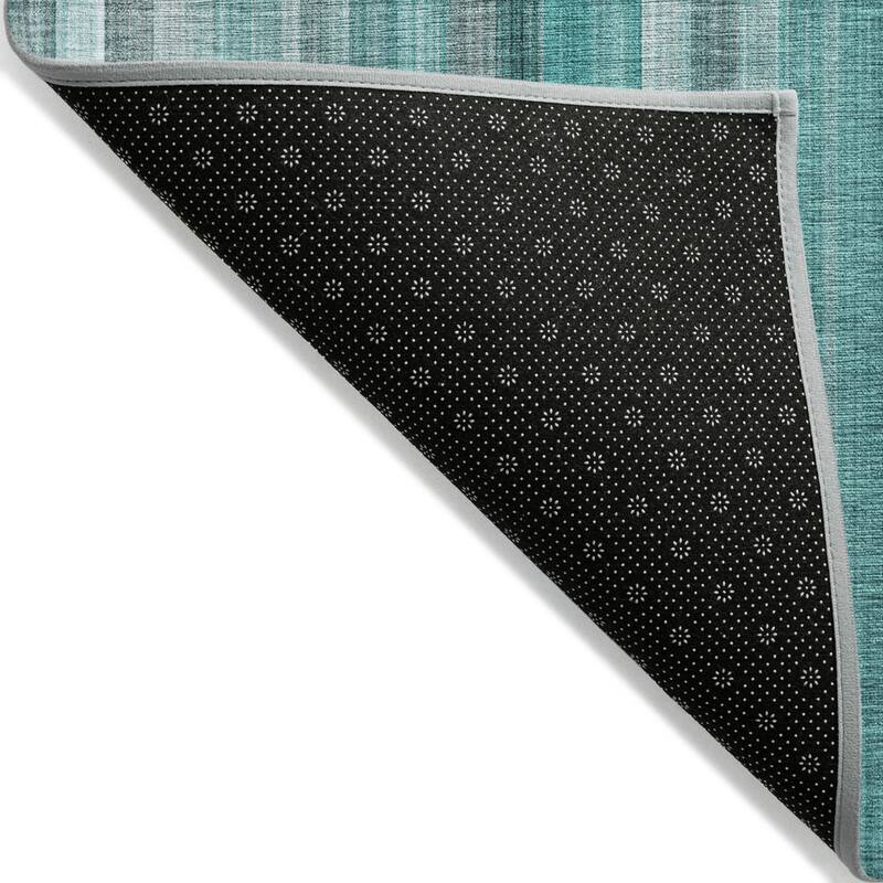 Alrifi Stripe Weather Resistant Blended Style Outdoor Rug
