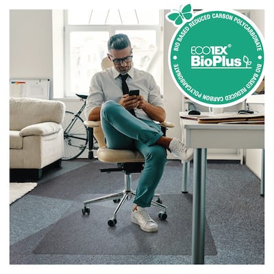 Ecotex BioPlus Chair Mat for Low / Medium Pile Carpets up to 1/2" thick - 45" x 53"