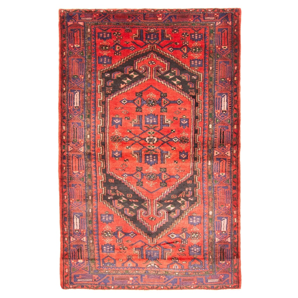 ECARPETGALLERY Hand-knotted Andelz Red Wool Rug - 4'6 x 7'1