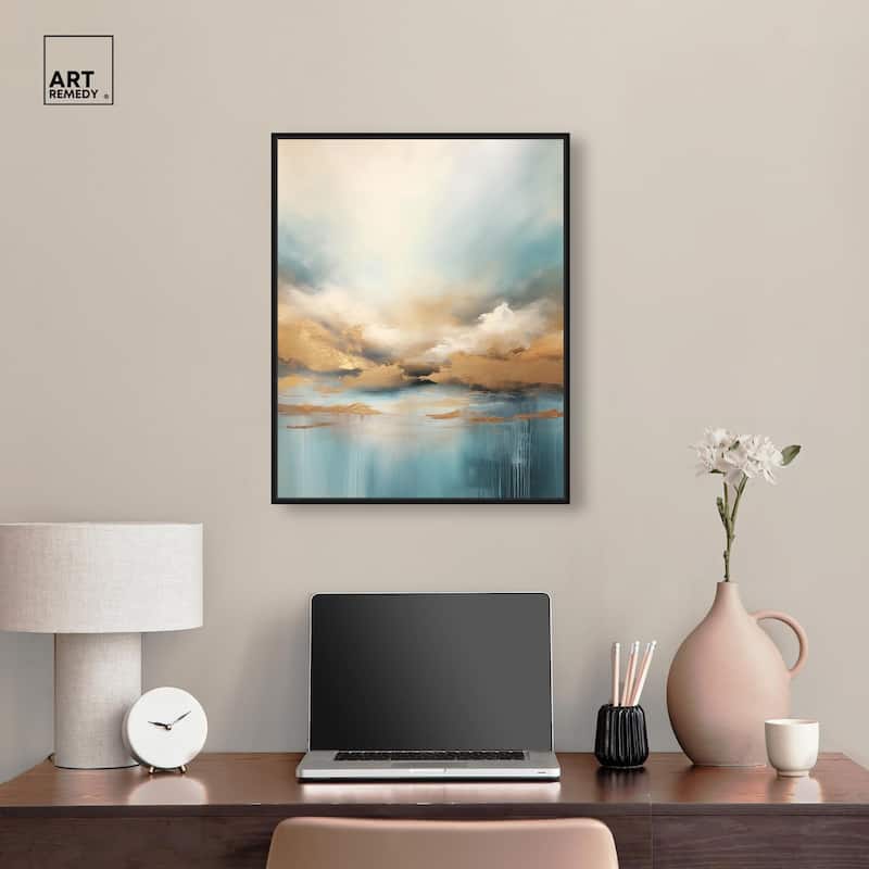 Cloudscape in Gold I Canvas by Art Remedy