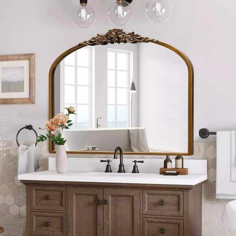 Antique Arched Mirror Vintage Gold Mirror