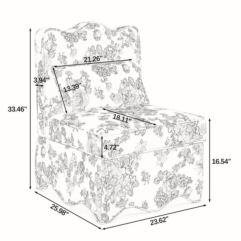 Flannel Single Armless Chair