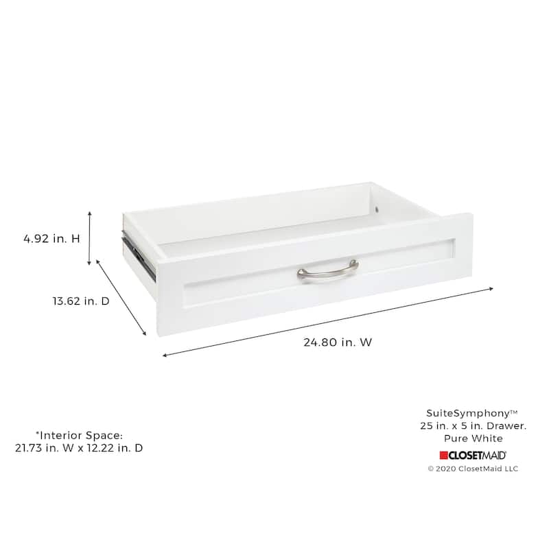 ClosetMaid SuiteSymphony 25-inch Wide x 5-inch High Drawer