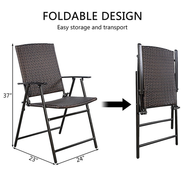 rattan fold up chair