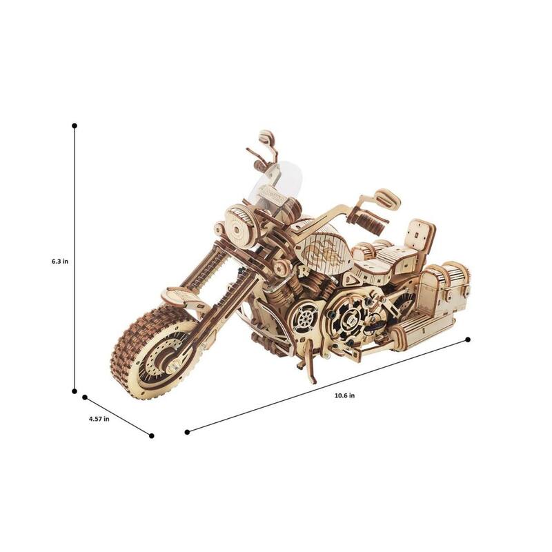 DIY 3D Moving Gears Puzzle - Motorcycle Cruiser - 420pcs