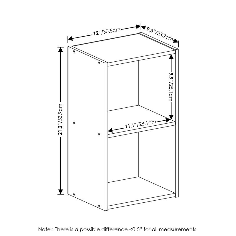 Furinno Pasir 2-Tier Open Shelf Bookcase