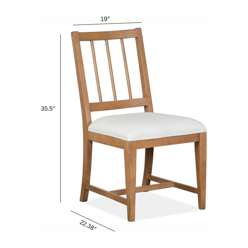 Magnussen Home Lindon Belgian Wheat Upholstered Side Chair Two Pack - 19''W x 22.38''D x 35.5''H