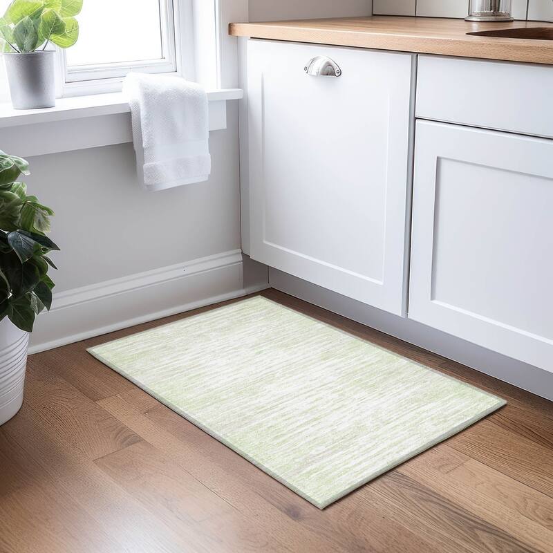 Machine Washable Indoor/ Outdoor Chantille Abstract Ombre Rug