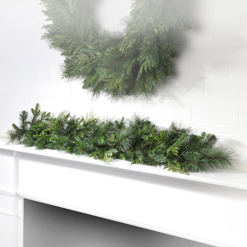 48"Uv Natural Touch Bristle Pine Evergreen Garland - 48"