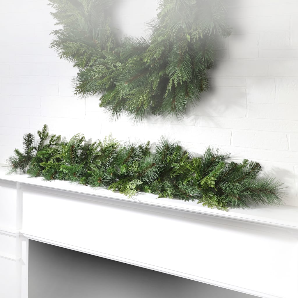 48"Uv Natural Touch Bristle Pine Evergreen Garland - 48"