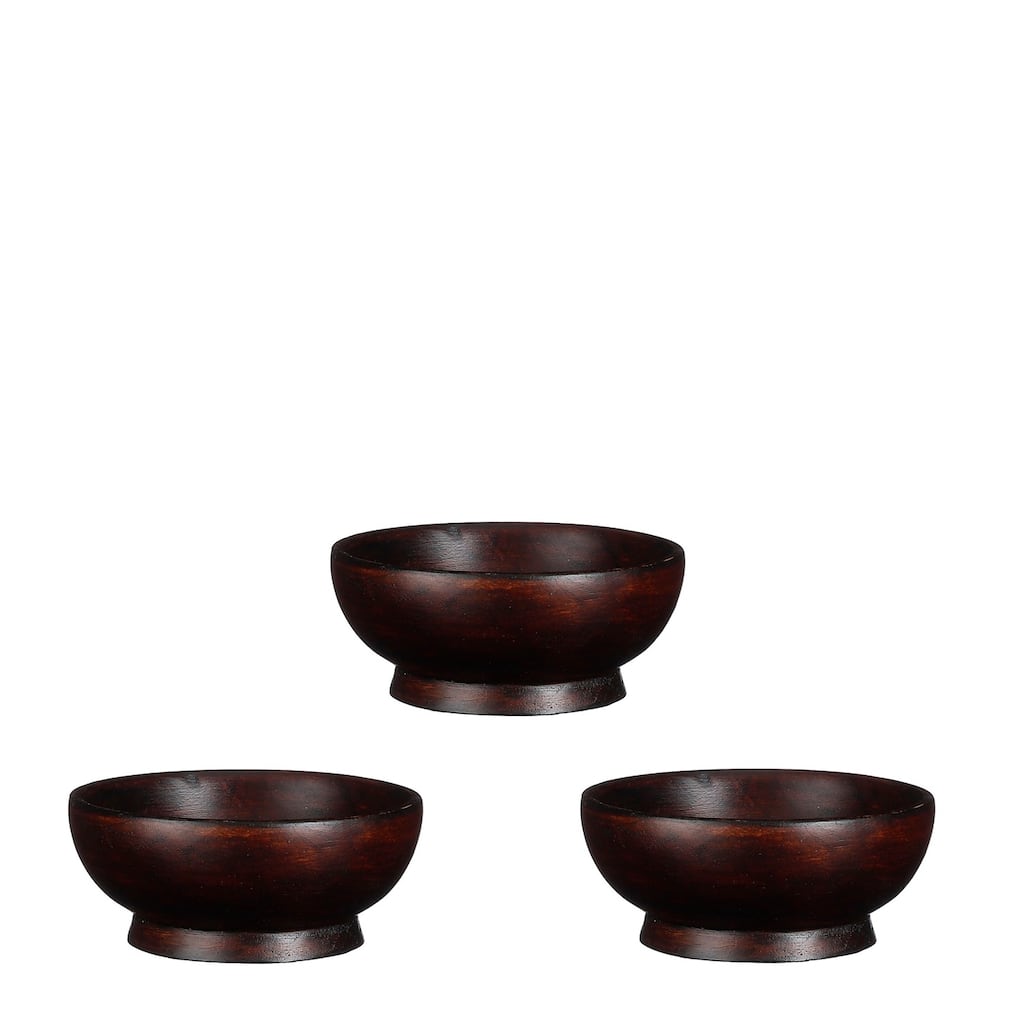 Set of 3 Pompeo Bowls Brown 4.35"Dia- A - A