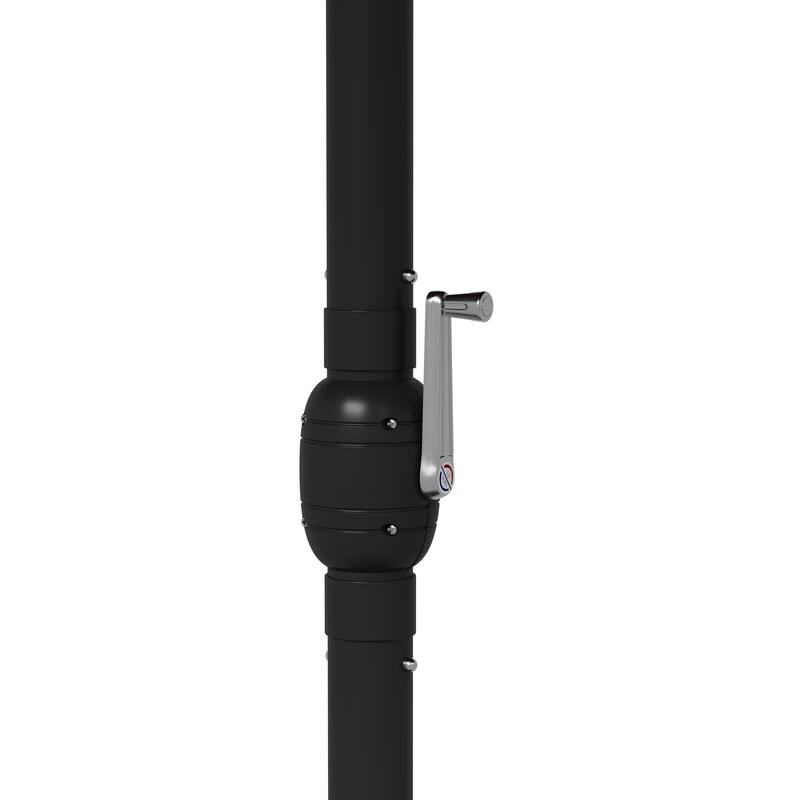 15ft Solar LED Double Patio Umbrella with Base, Extra Large Twin Outdoor Market Umbrella with 36 Lights, 180g Polyester Canopy