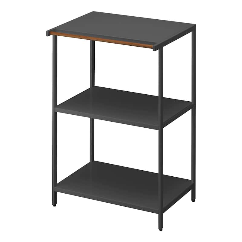 Yamazaki Home Storage Rack - Three Sizes, Steel, 35-Inch, Holds 64.9 lbs, Adjustable - L 18.31 x W 23.62 x H 35.43 inches - Black
