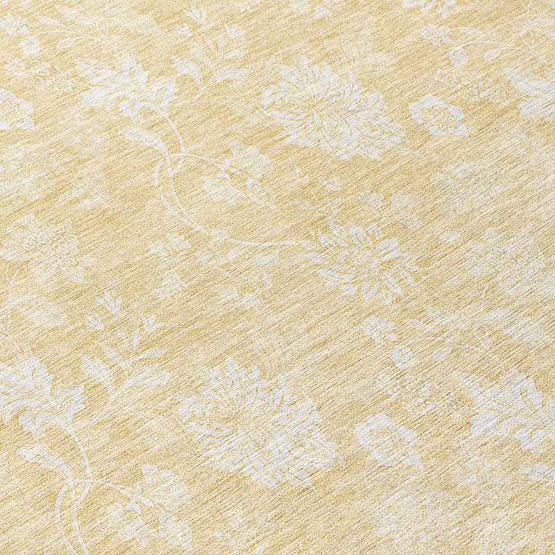 Machine Washable Indoor/ Outdoor Chantille Casual Floral Farmhouse Rug