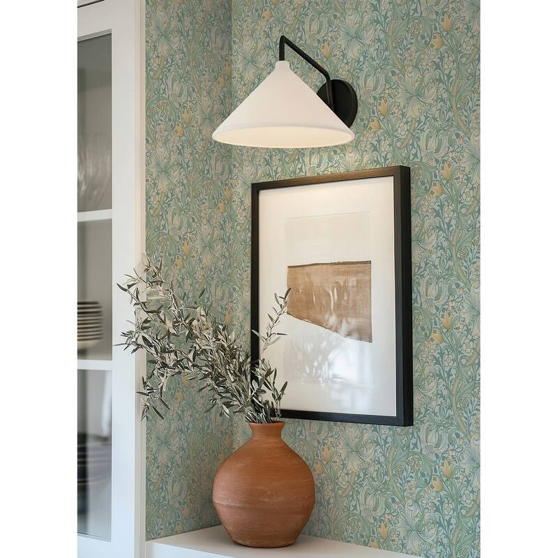 Golden Lily Sea Glass Peel and Stick Wallpaper