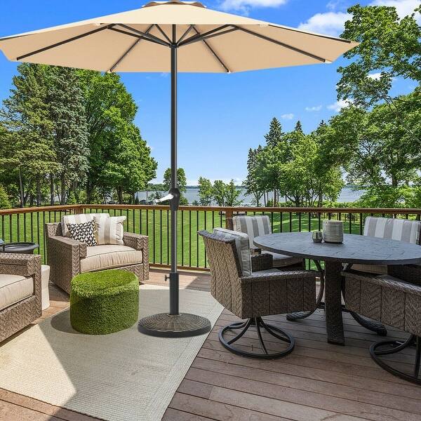 commercial wind resistant cantilever patio umbrella Bambrella Hurricane Side Wind Aluminum Patio Umbrellas
