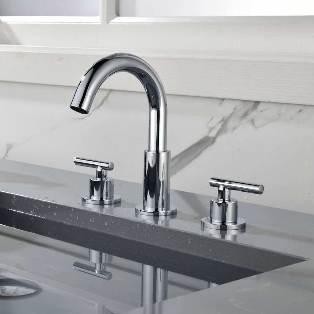 Modland 8 Inch Widespread Bathroom Faucet with Pop-Up Drain 2-Handle Vanity Sink Faucet